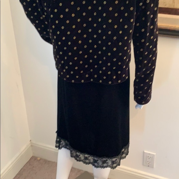 NORTON MCNAUGHTON VELVET VINTAGE BLACK GOLD - Picture 7 of 10